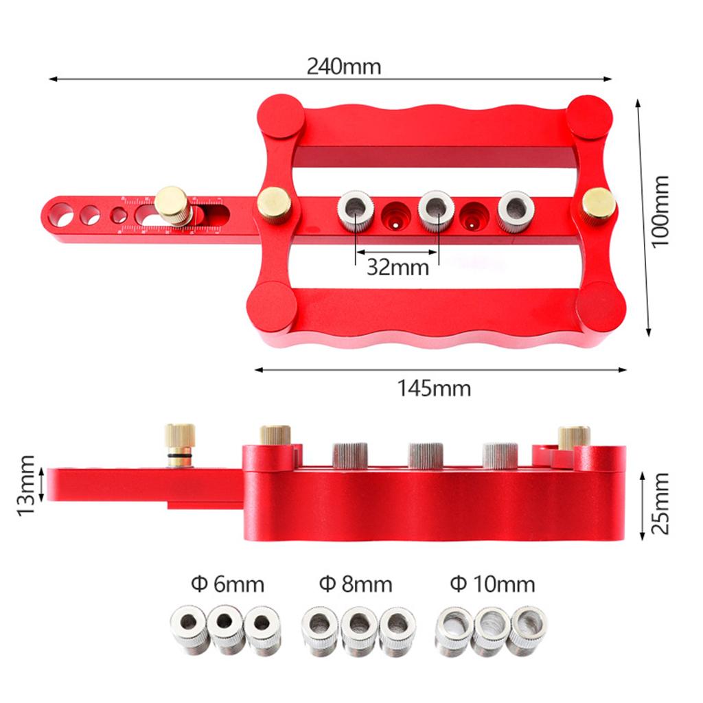 Self Centering Doweling Jig Kit, Wood Drill Guide for Woodworking Joinery Without drill