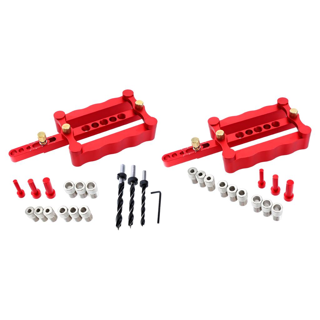 Self Centering Doweling Jig Kit, Wood Drill Guide for Woodworking Joinery Without drill