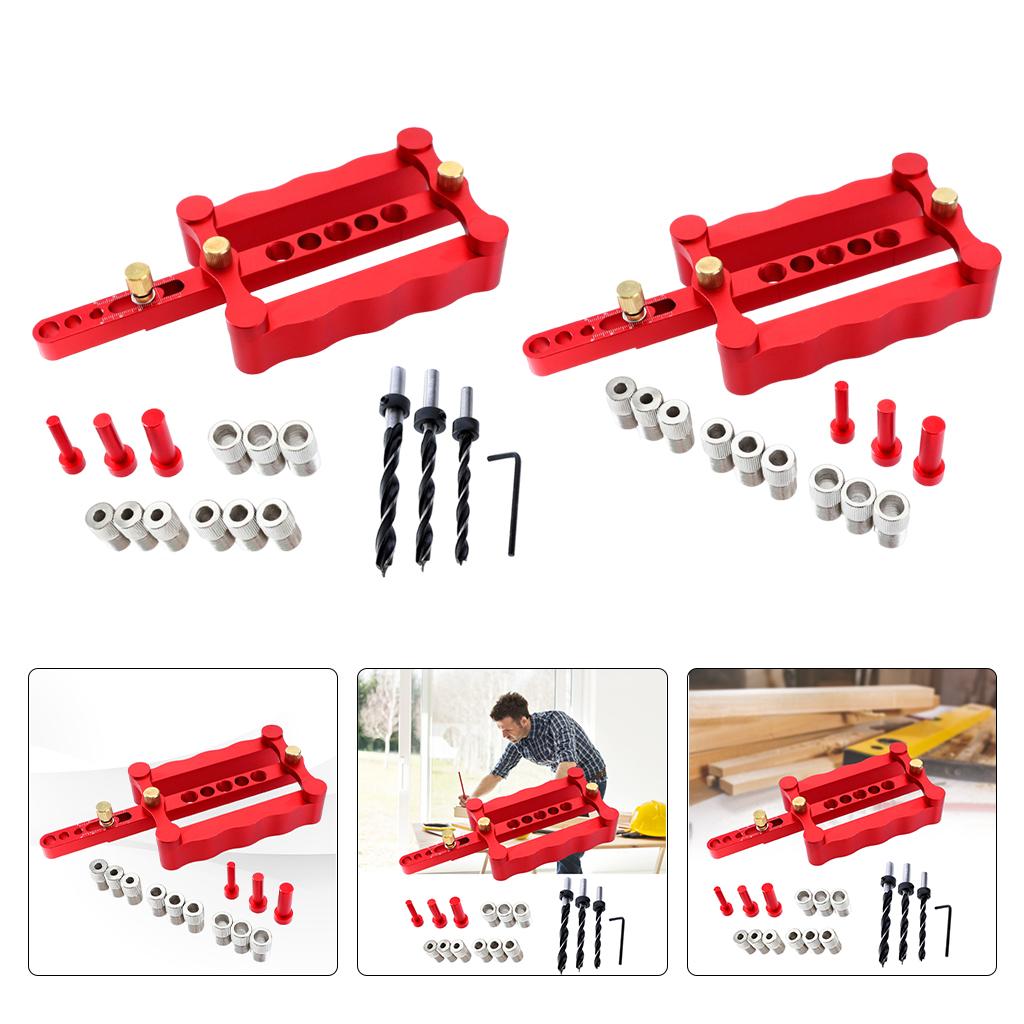 Self Centering Doweling Jig Kit, Wood Drill Guide for Woodworking Joinery Without drill