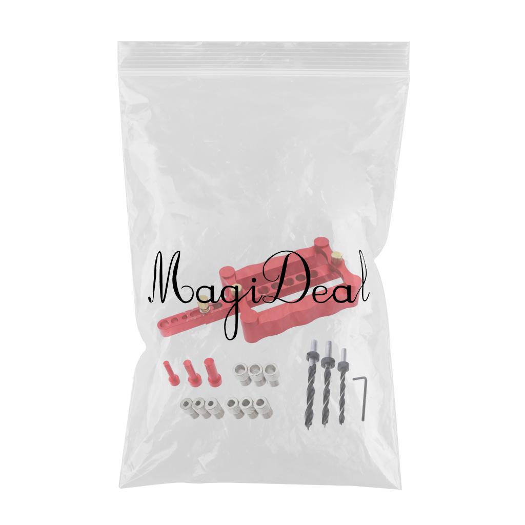 Self Centering Doweling Jig Kit, Wood Drill Guide for Woodworking Joinery With drill