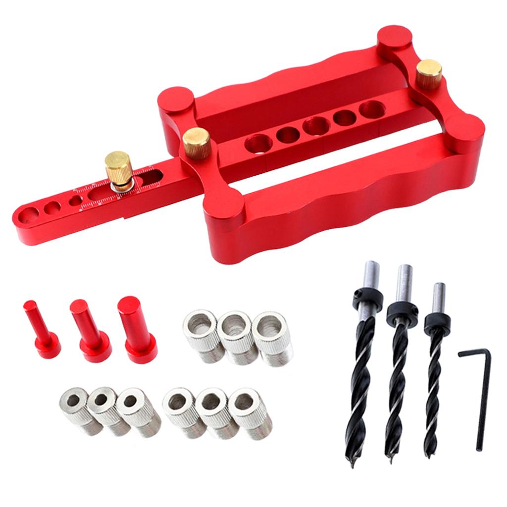 Self Centering Doweling Jig Kit, Wood Drill Guide for Woodworking Joinery With drill