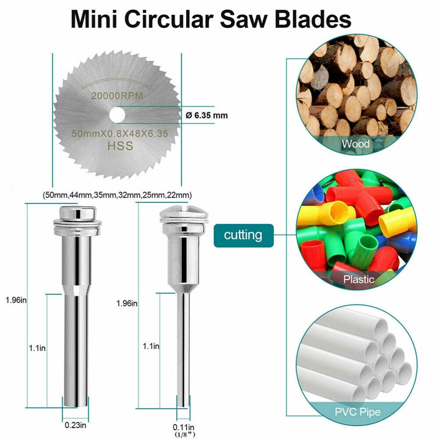 Cutting Wheel Cut Off 34Pcs Accessories Mini for Metal Stone Woodworking
