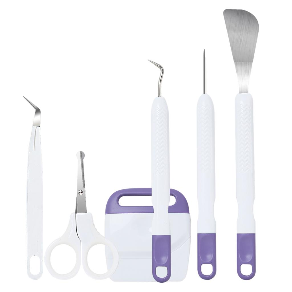 6Pcs Basic Vinyl Tool Kit Crafts Lettering Precision Weeding Kits Splicing Purple
