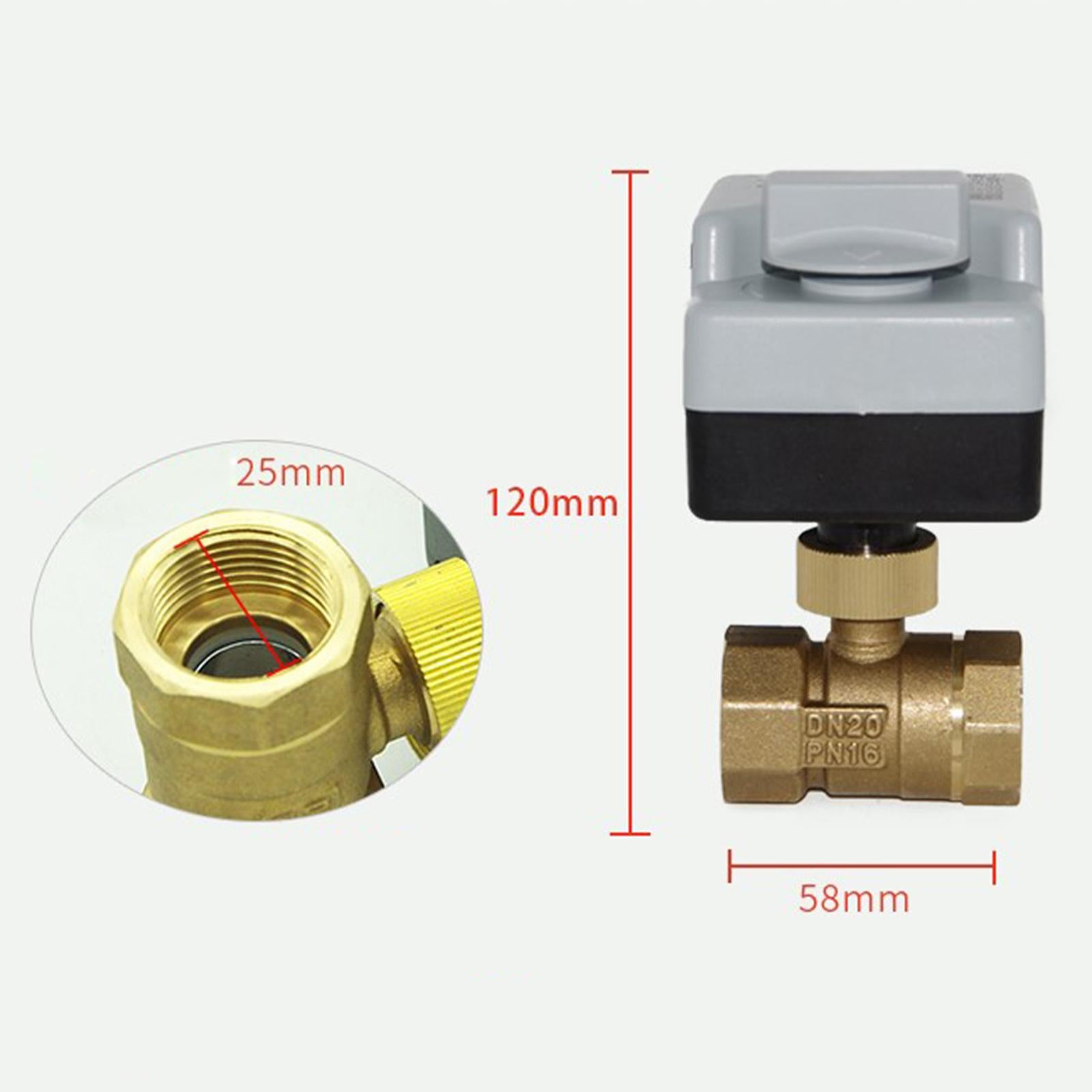 Two Way AC220V Brass Motorized Ball Valve,1 1/2