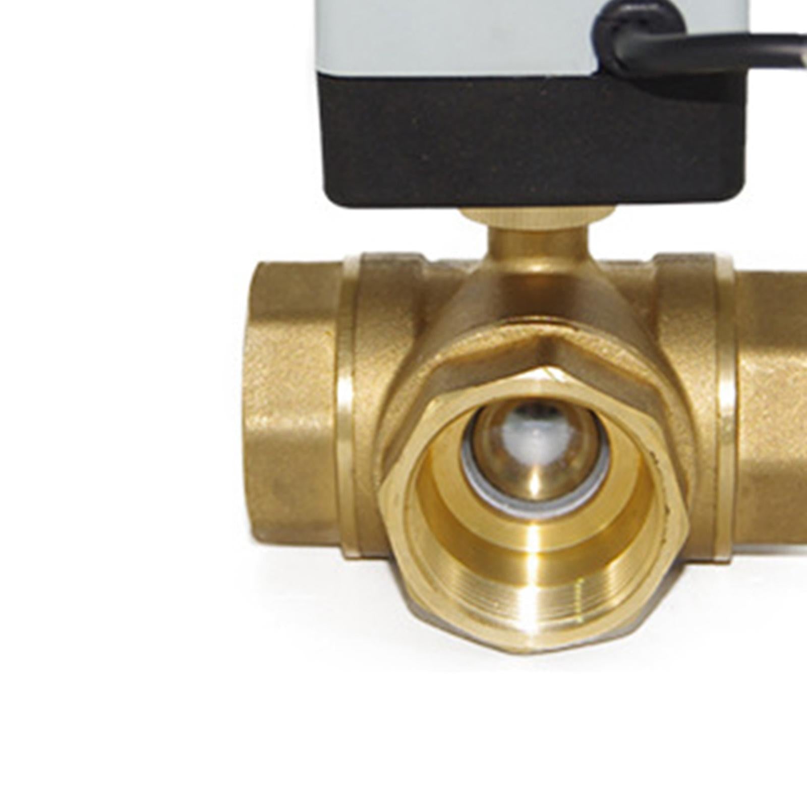 Two Way AC220V Brass Motorized Ball Valve,1 1/2