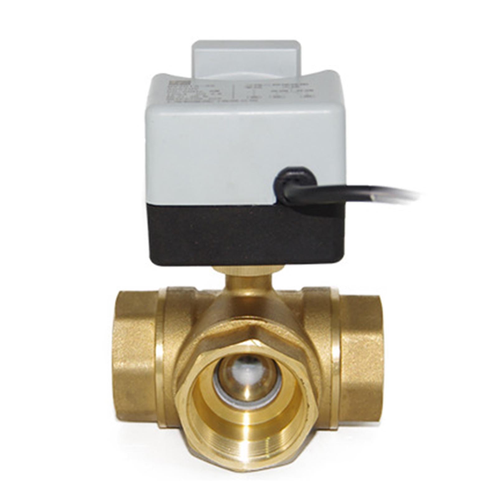 Two Way AC220V Brass Motorized Ball Valve,1 1/2