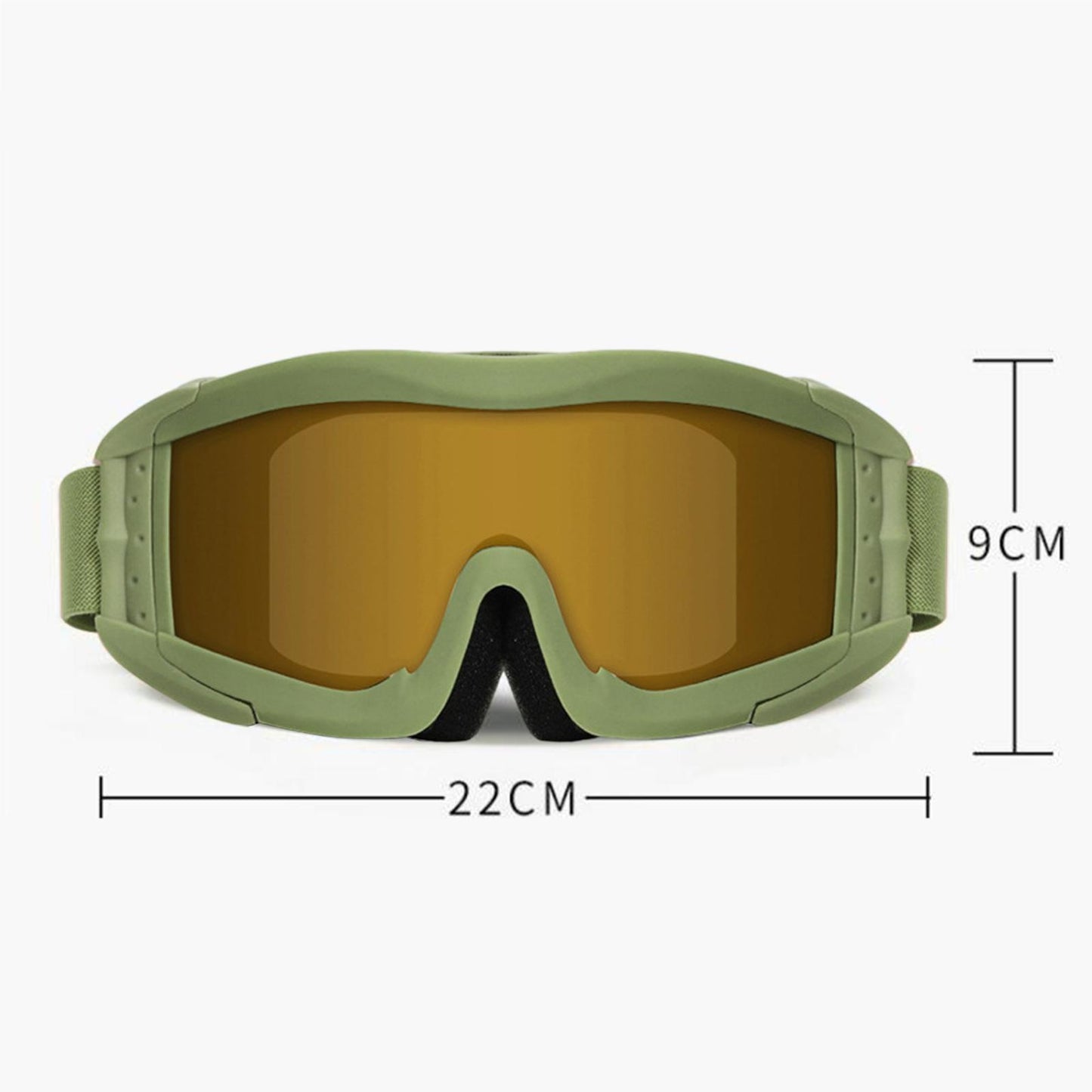 Anti-Impact Tactical Windproof Goggles Goggle Impact Resistant Glasses ArmyGreen