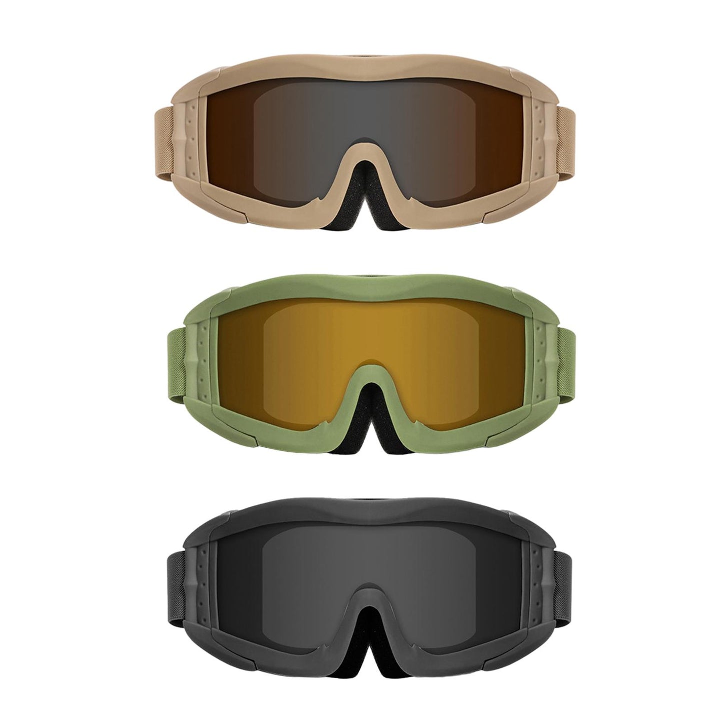 Anti-Impact Tactical Windproof Goggles Goggle Impact Resistant Glasses ArmyGreen