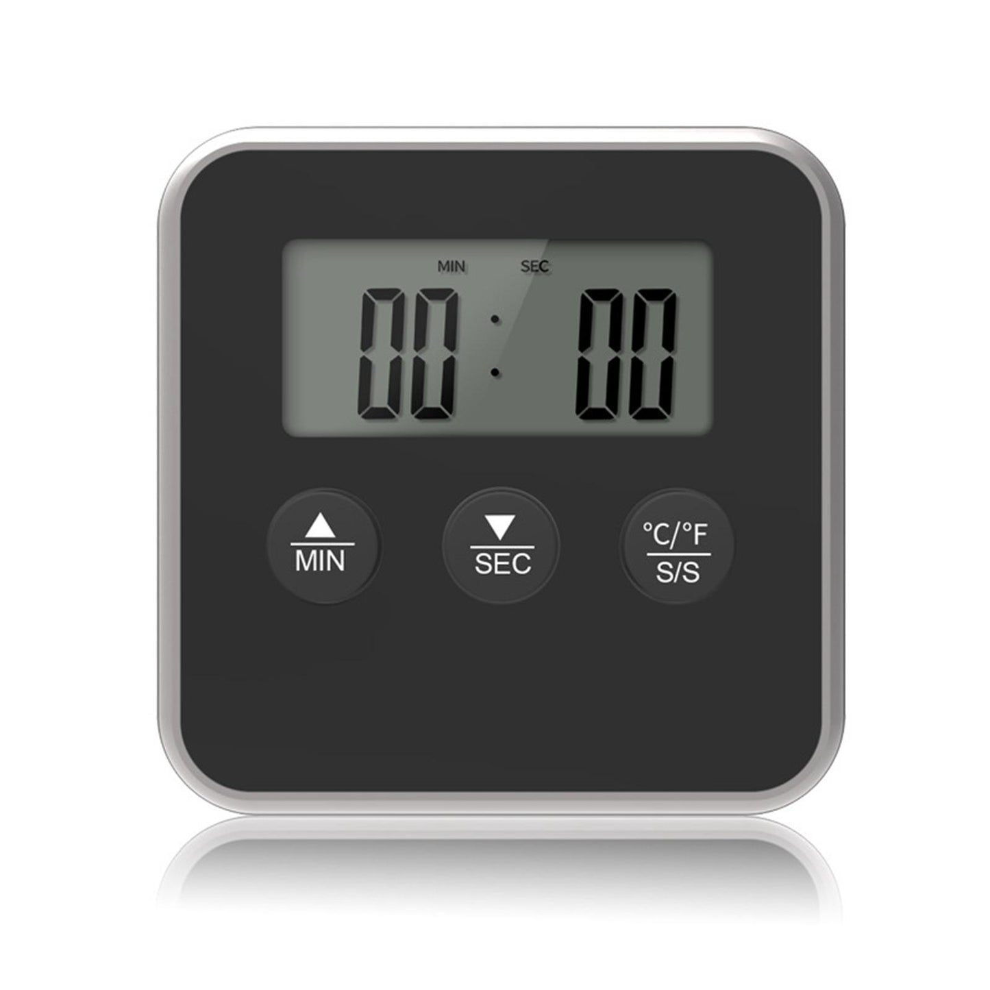 Meat Thermometer Accurate Long Probe with Timer for Cooking Oven black