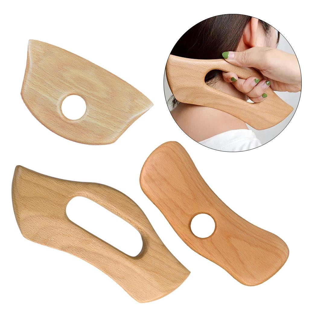 Wooden Massage Scraping Board Gua sha for Neck Shoulder for Back Legs Arms A