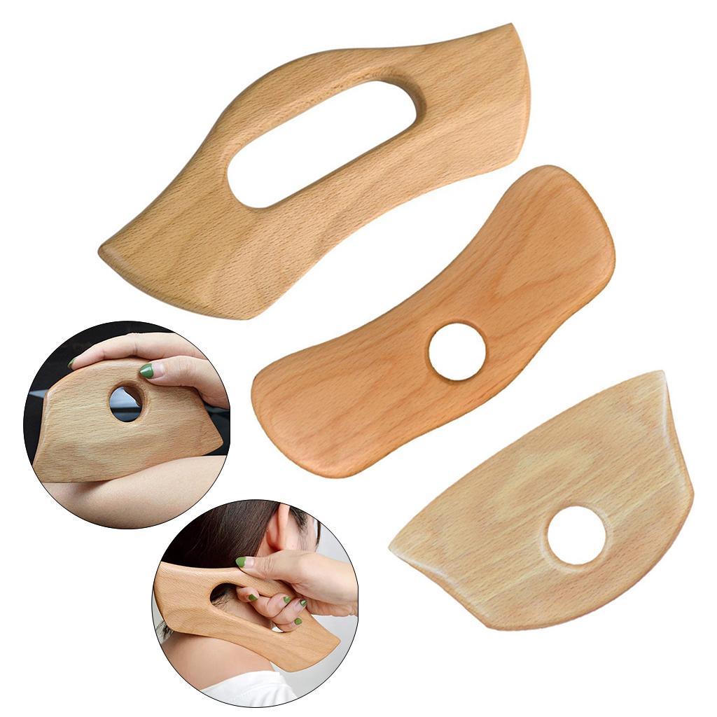 Wooden Massage Scraping Board Gua sha for Neck Shoulder for Back Legs Arms A