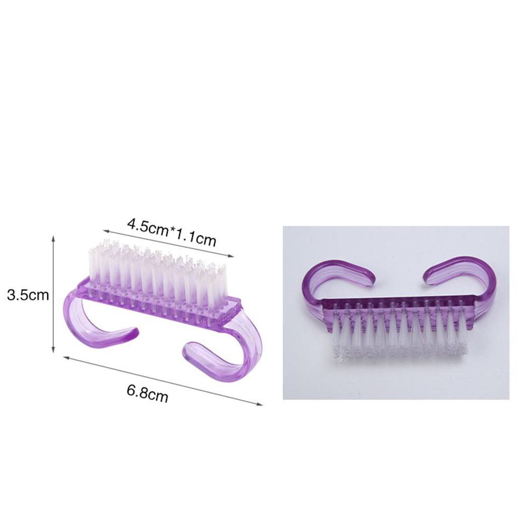 5pcs/set Nail Brush Kids Brushes for DIY Nail Art Foot Nail Cleaner Purple