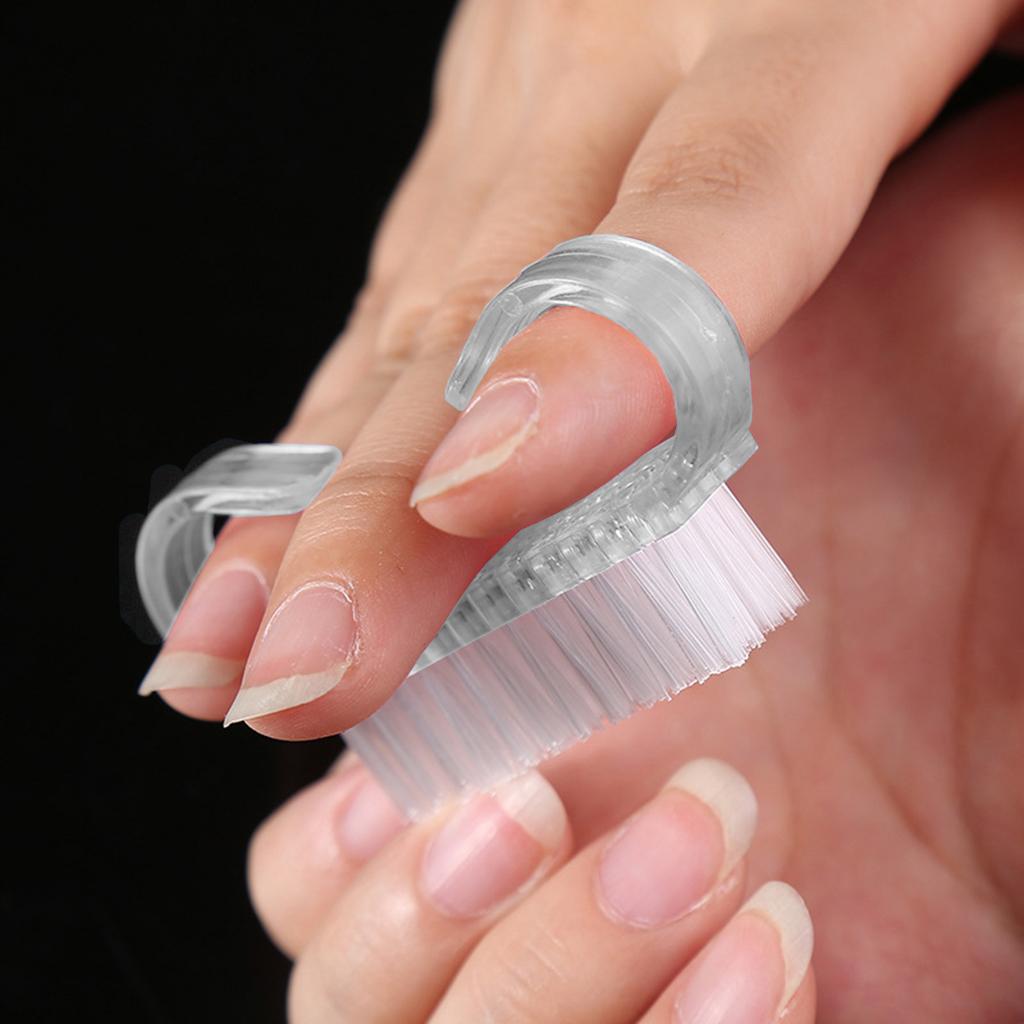 5pcs/set Nail Brush Kids Brushes for DIY Nail Art Foot Nail Cleaner Clear