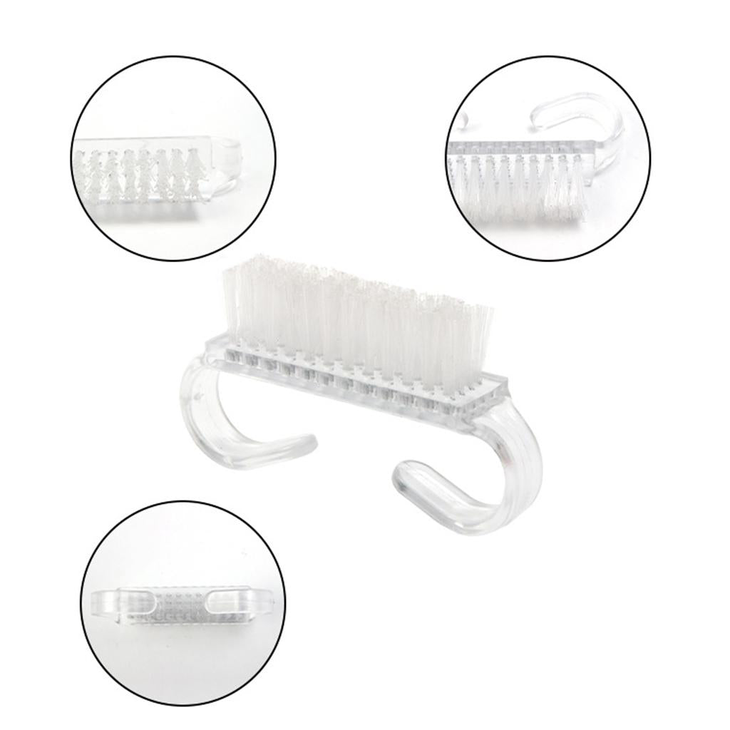 5pcs/set Nail Brush Kids Brushes for DIY Nail Art Foot Nail Cleaner Clear