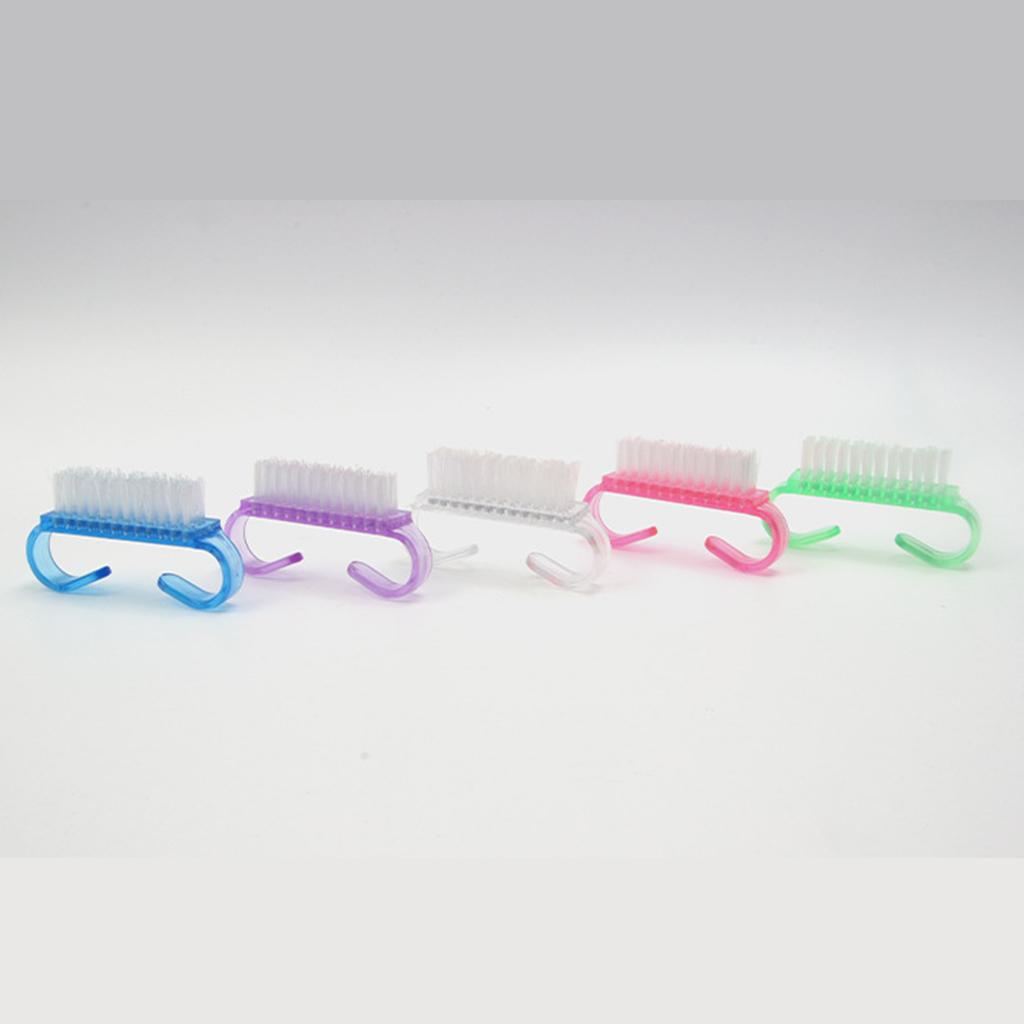 5pcs/set Nail Brush Kids Brushes for DIY Nail Art Foot Nail Cleaner Clear