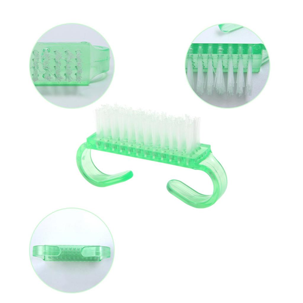 5pcs/set Nail Brush Kids Brushes for DIY Nail Art Foot Nail Cleaner Green