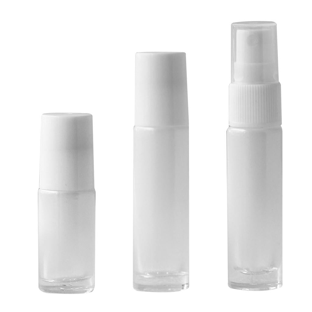 Cosmetic Clear Glass Essential Oil Roll-on Vial Bottles Container 10ml A