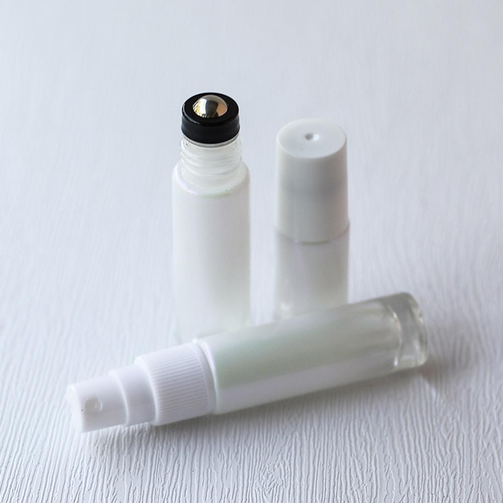 Cosmetic Clear Glass Essential Oil Roll-on Vial Bottles Container 5ml