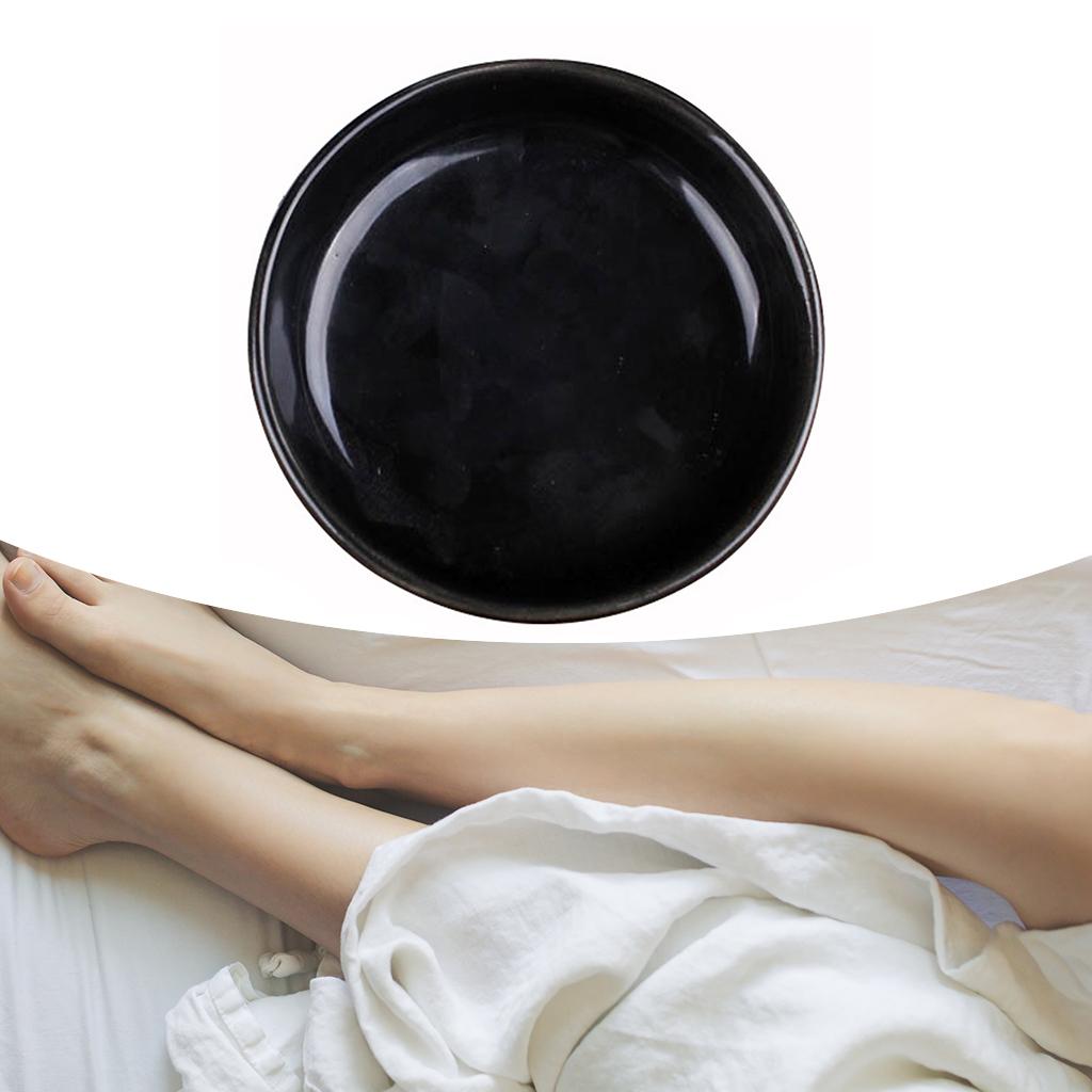 Ceramics Gua Sha Plate Leg Burn Scraping Dish Massage Tool Dia 9.5cm A