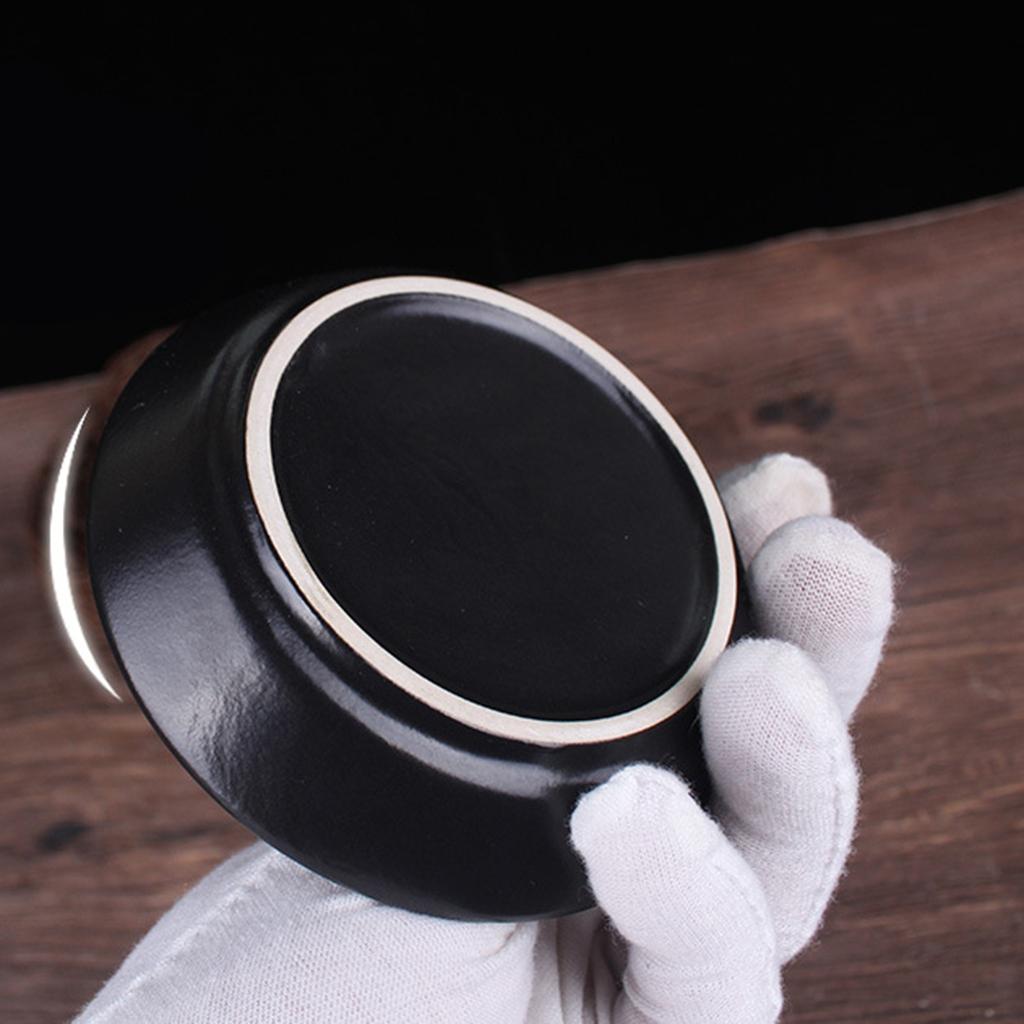 Ceramics Gua Sha Plate Leg Burn Scraping Dish Massage Tool Dia 9.5cm B
