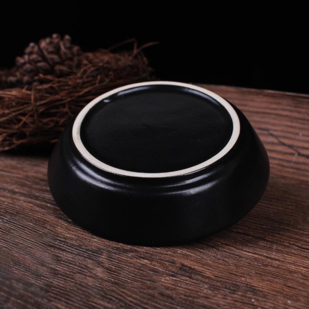 Ceramics Gua Sha Plate Leg Burn Scraping Dish Massage Tool Dia 9.8cm