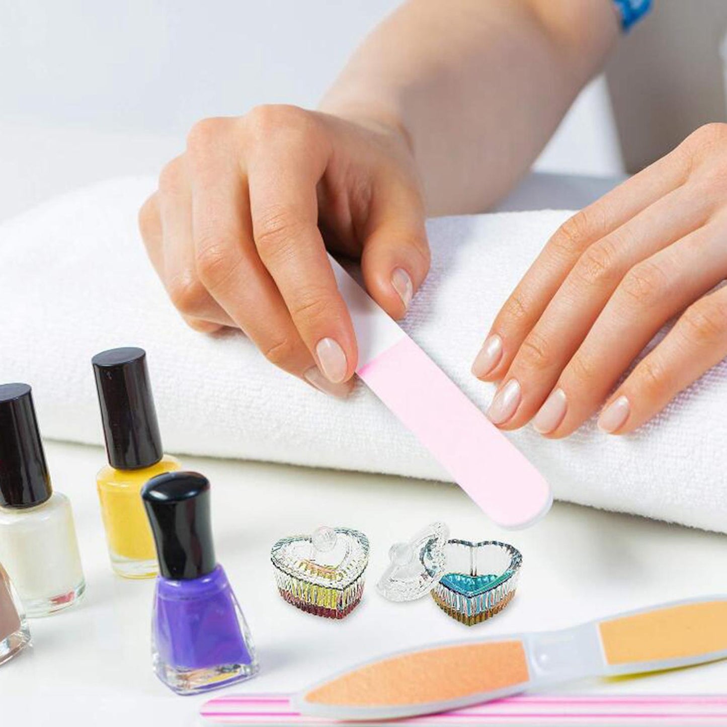 Acrylic Liquid Powder Dappen Dish  with Lid heart  1.3x1.6inch