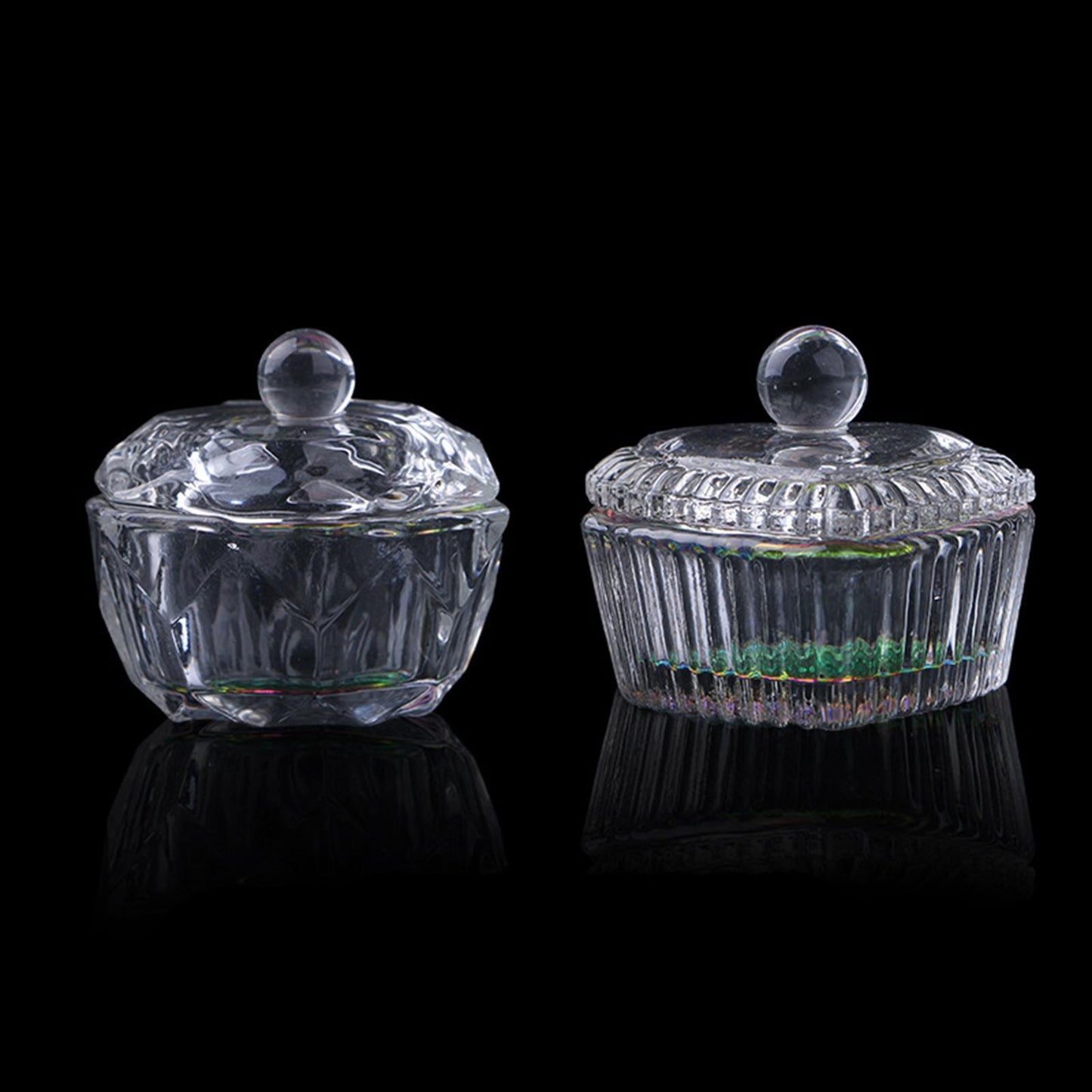 Acrylic Liquid Powder Dappen Dish  with Lid heart  1.3x1.6inch