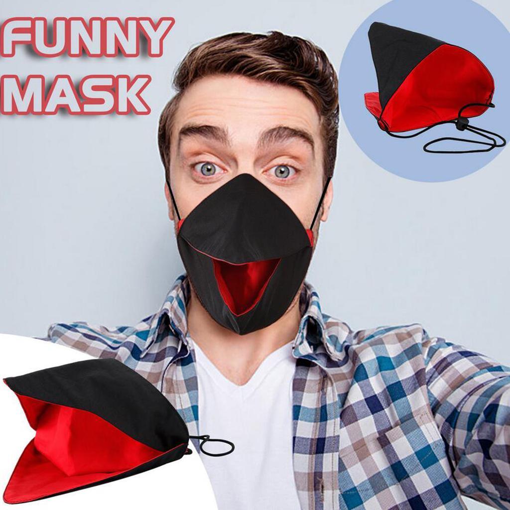Creative Funny Custom Duck Face Covering for Outdoor Sports Party M Black