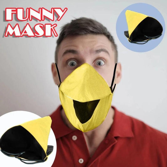 Creative Funny Custom Duck Face Covering for Outdoor Sports Party L Yellow