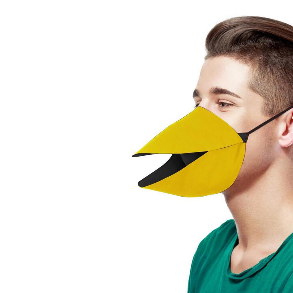 Creative Funny Custom Duck Face Covering for Outdoor Sports Party L Yellow