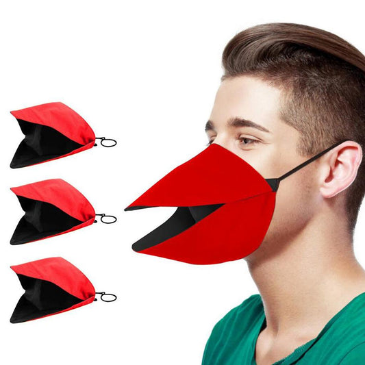 Creative Funny Custom Duck Face Covering for Outdoor Sports Party L Red