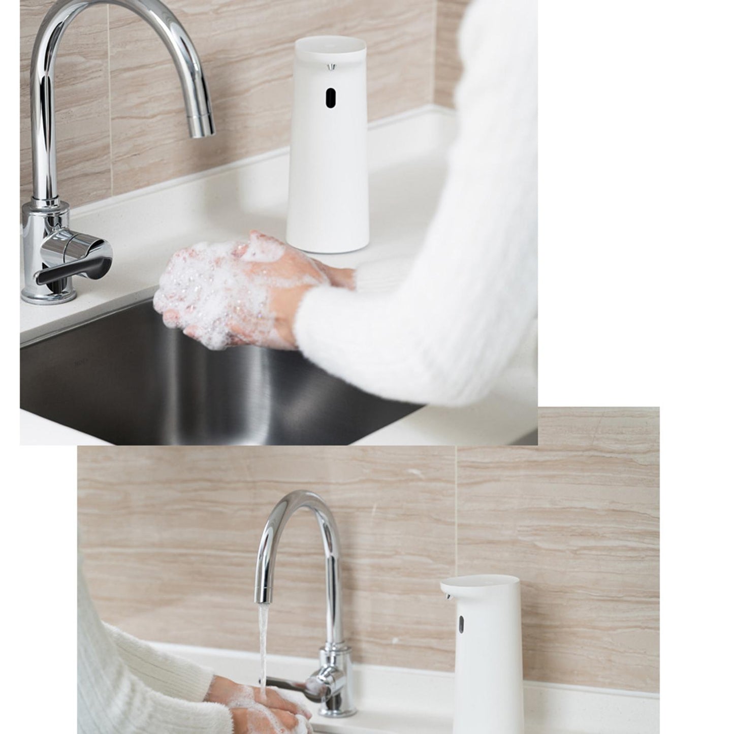 400ml Foaming Soap Dispenser Touchless Foam Soap Dispenser for Bathroom