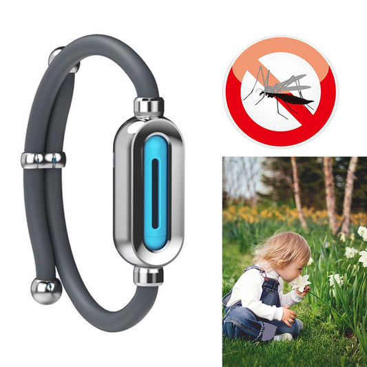 Natural Mosquito Repellent Bracelet Band for Running Hunting Fishing Gray
