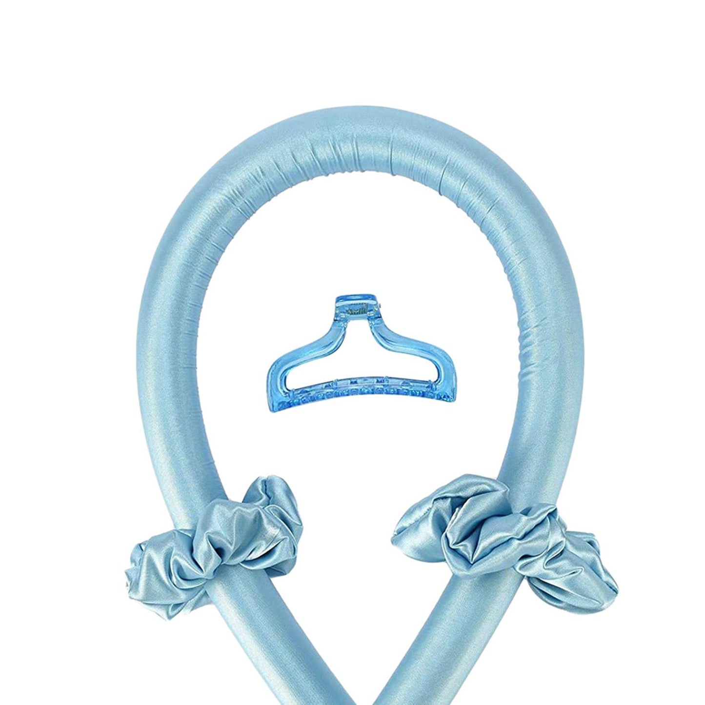 Sleeping Heatless Curling Rod Headband Curler Women Hair Rollers Soft Blue