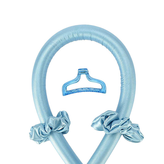Sleeping Heatless Curling Rod Headband Curler Women Hair Rollers Soft Blue