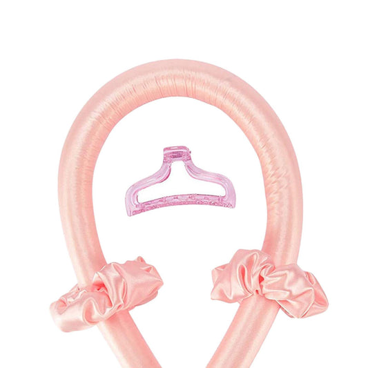 Sleeping Heatless Curling Rod Headband Curler Women Hair Rollers Soft Pink