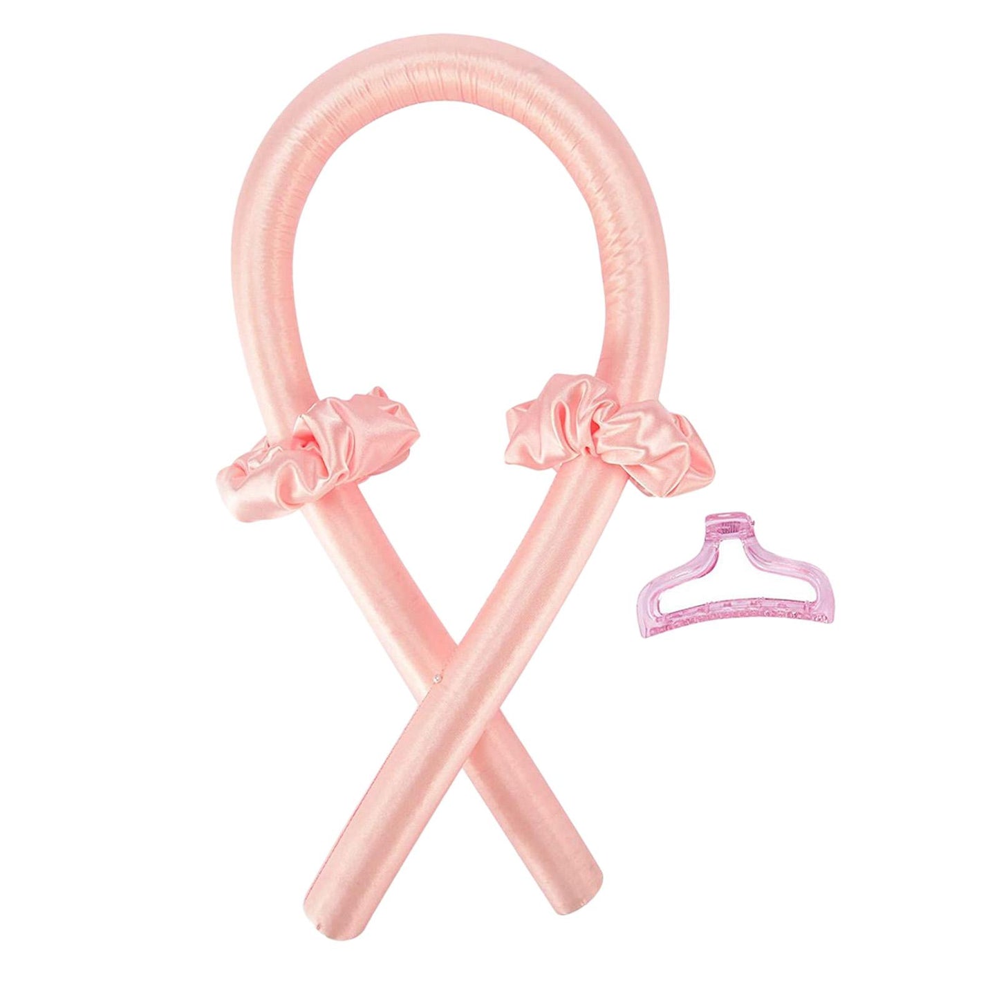 Sleeping Heatless Curling Rod Headband Curler Women Hair Rollers Soft Pink