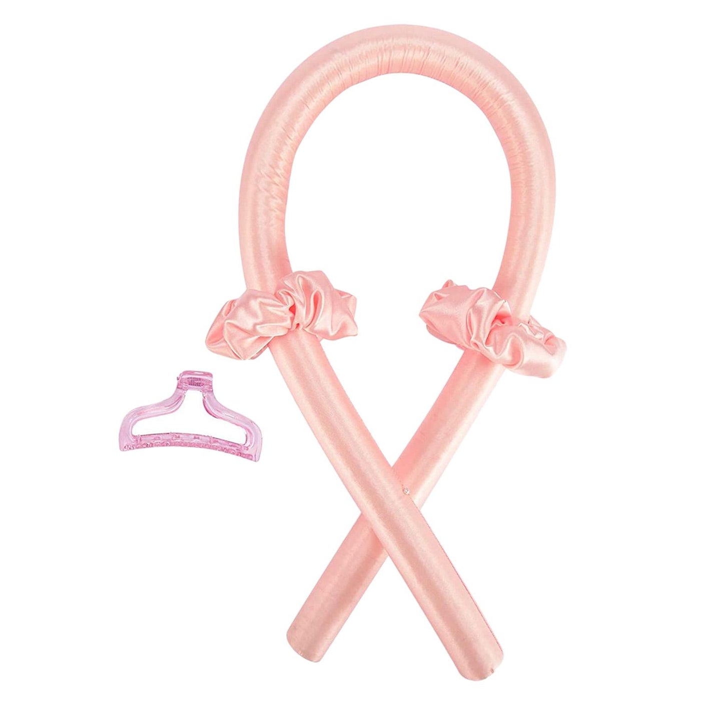 Sleeping Heatless Curling Rod Headband Curler Women Hair Rollers Soft Pink