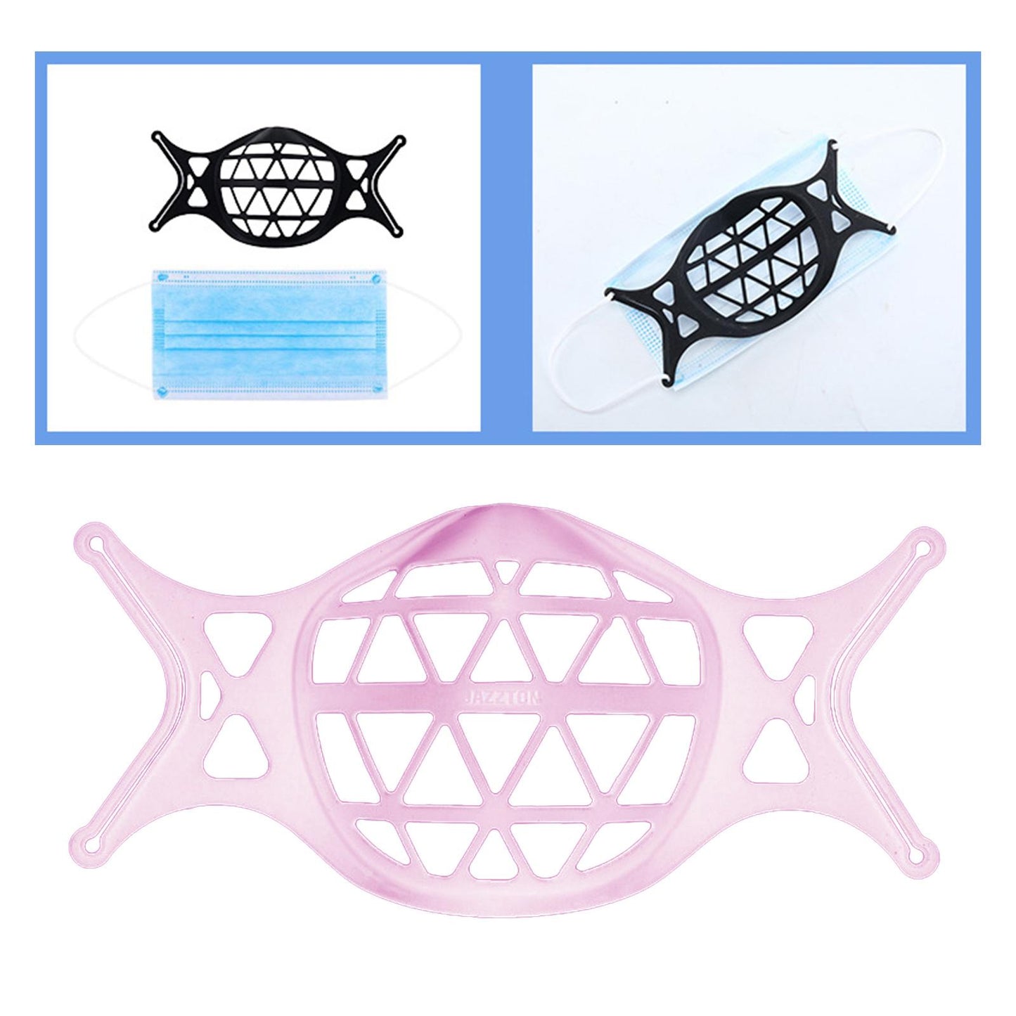 3D Mask Bracket Inner Support for More Breathing Space Reusable pink
