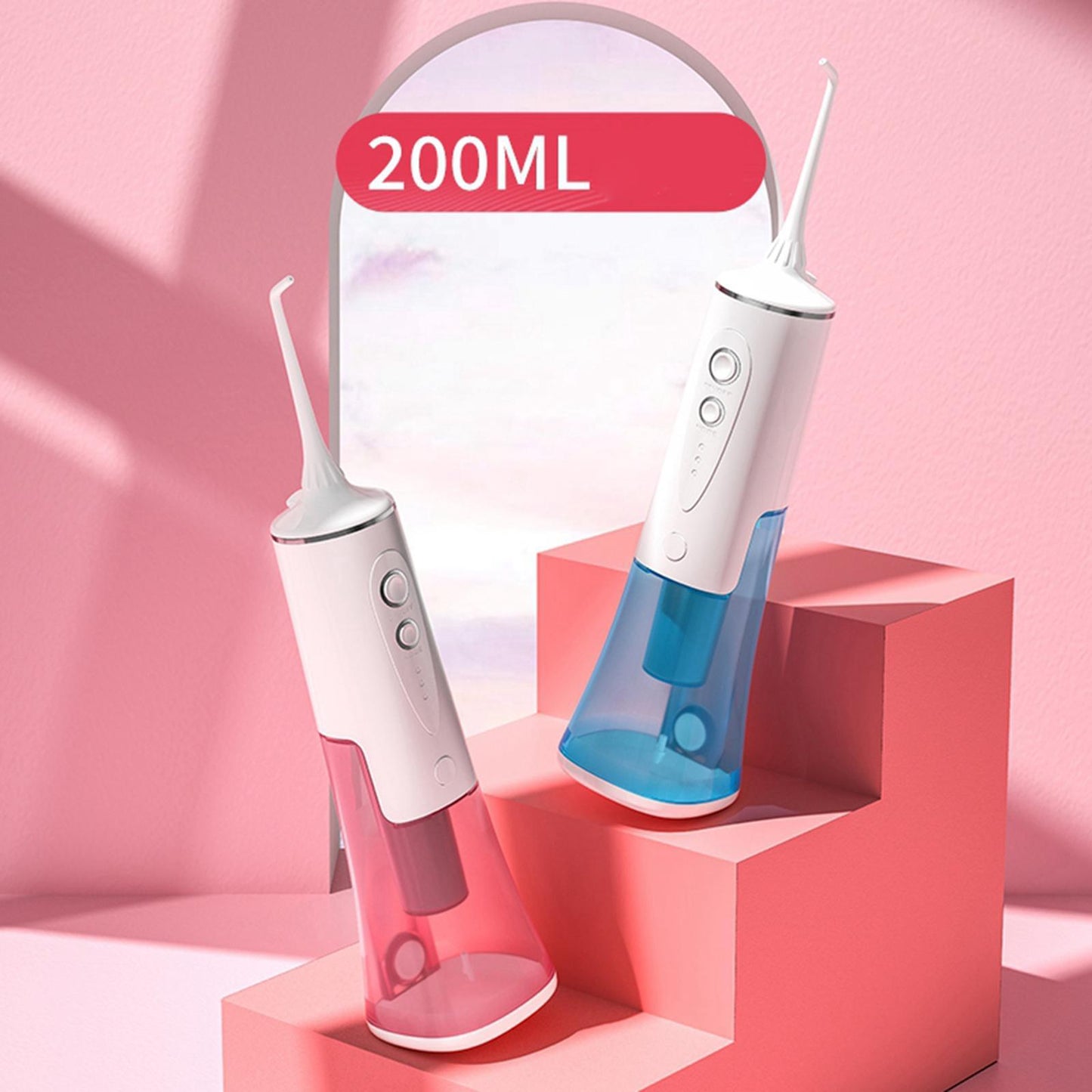 Water Flosser Teeth Cleaner for Travel Home Braces Braces Bridges Care pink