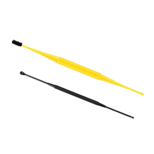 3 in1 Soft Silicone Ear Pick Set Double-End Spiral Remover  Yellow Black A