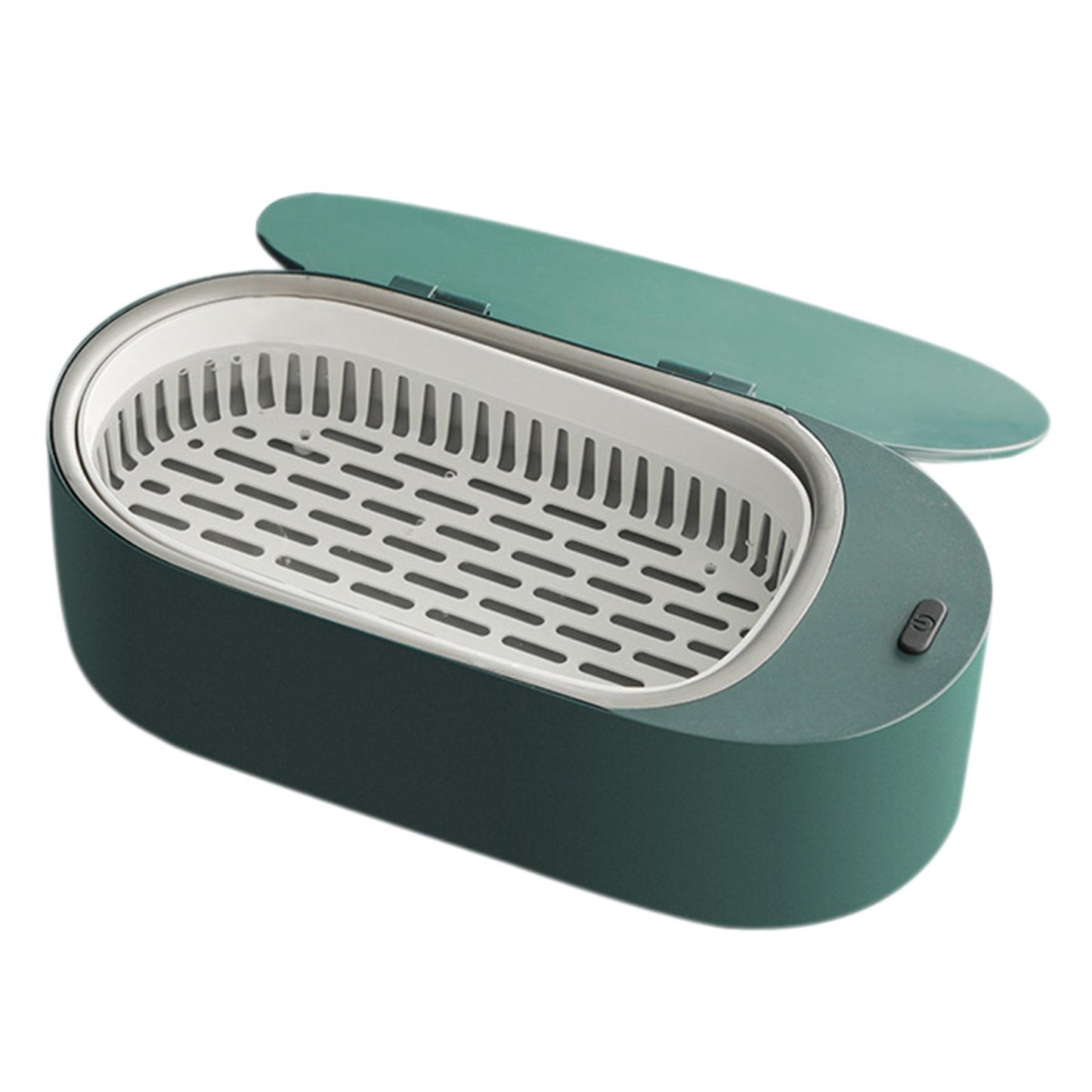 Ultrasonic Jewelry Cleaner Cleaning Machine Basket 400ML for Coins Green