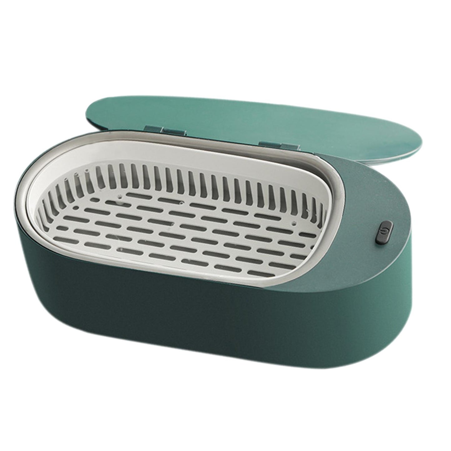 Ultrasonic Jewelry Cleaner Cleaning Machine Basket 400ML for Coins Green