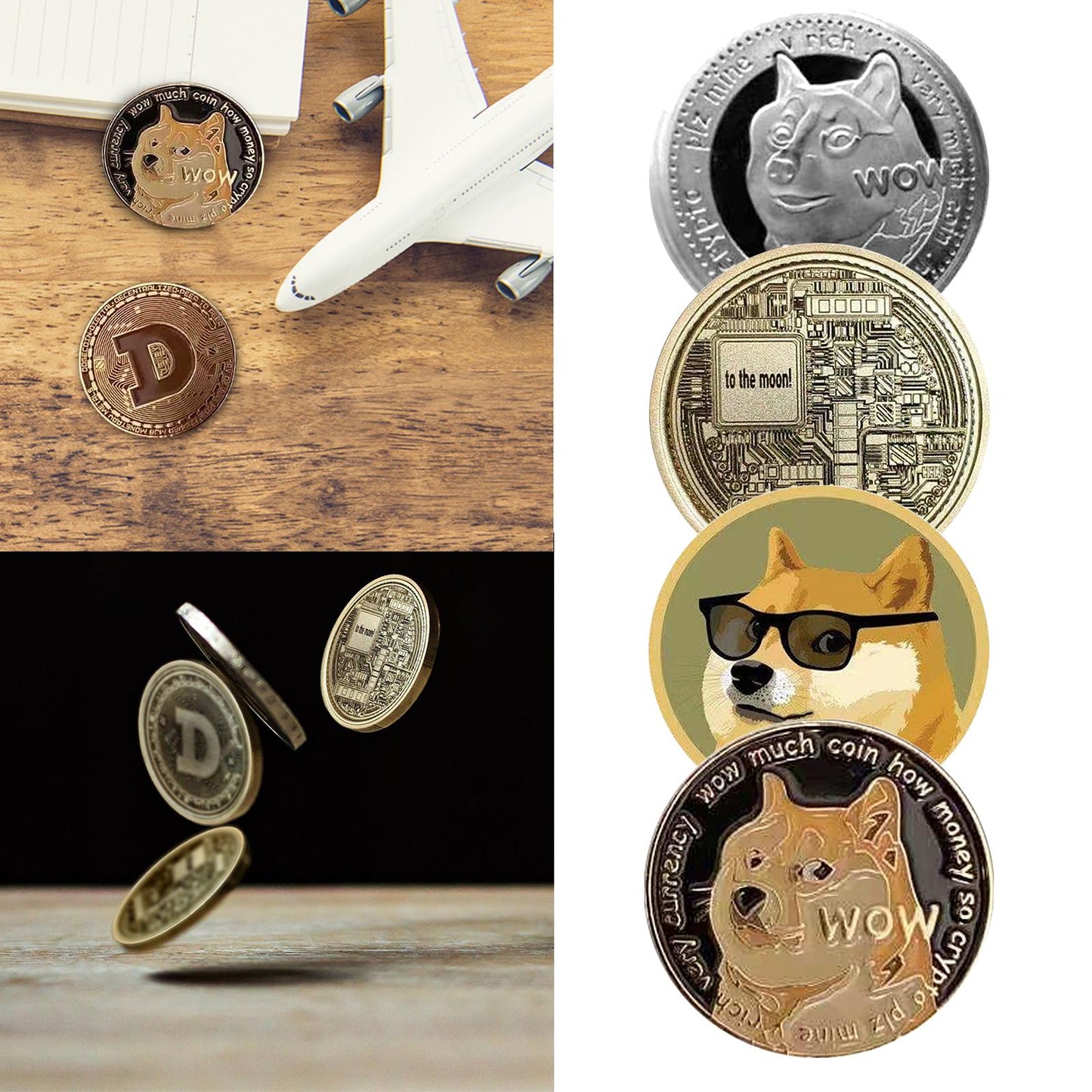 Alloy Dogecoin 2021 Cryptocurrency Collectors Doge Coin Token Style 1