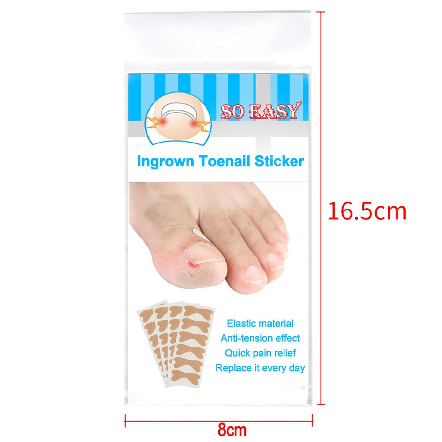 Glue Free Ingrown Toenail Stickers Corrector for Women Nail Treatment Tools 36 pcs