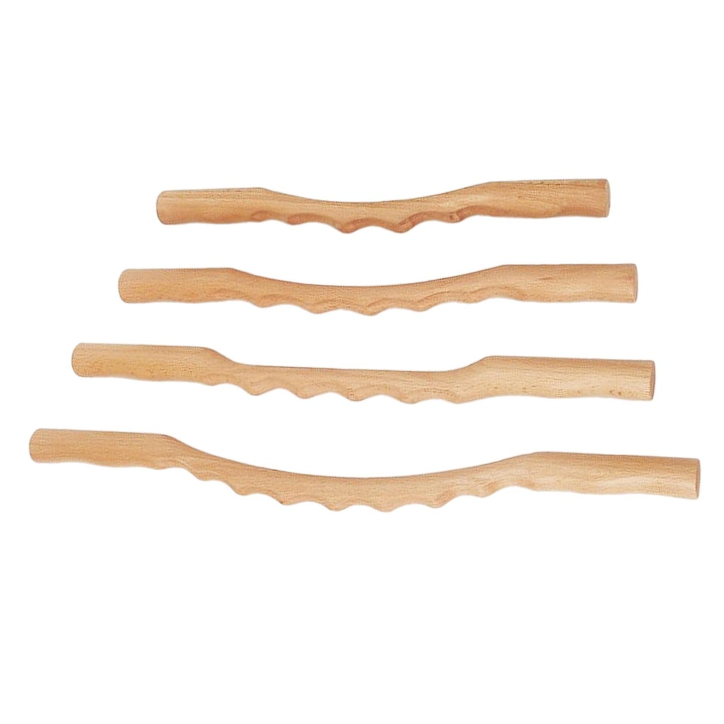 4Pc Wood Guasha Scraping Stick Massage Tools Massager For Back Shoulder Neck
