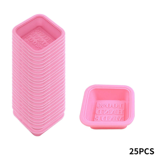 25 Packs Handmade Soap Molds Baking Mold For Soap Making Muffin  Square