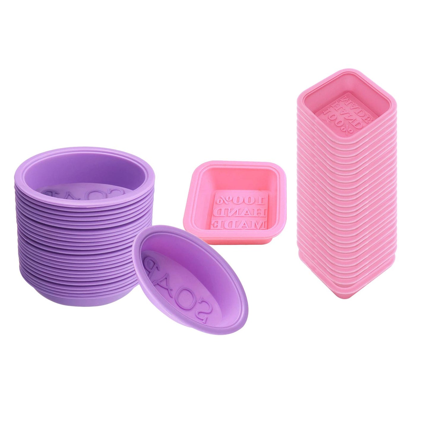 25 Packs Handmade Soap Molds Baking Mold For Soap Making Muffin  Square