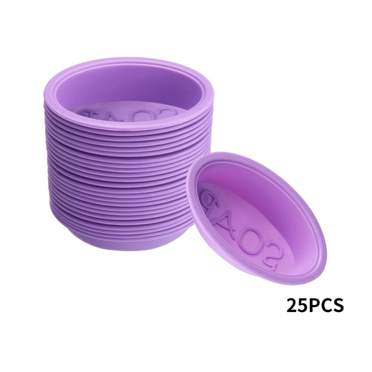25 Packs Handmade Soap Molds Baking Mold For Soap Making Muffin  Oval