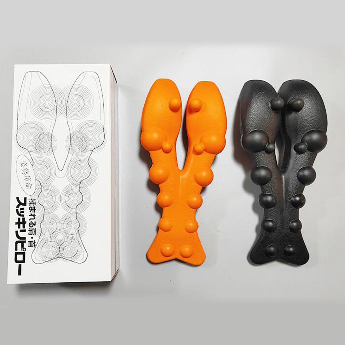 Lumber Massage Pillow Back Stretcher Pain Relief for Herniated Disc Orange